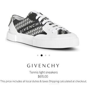 Givenchy Black and White Chain Sneakers
